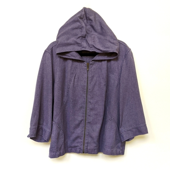 Coldwater Creek Jackets & Blazers - Coldwater Creek Purple Hooded Jacket